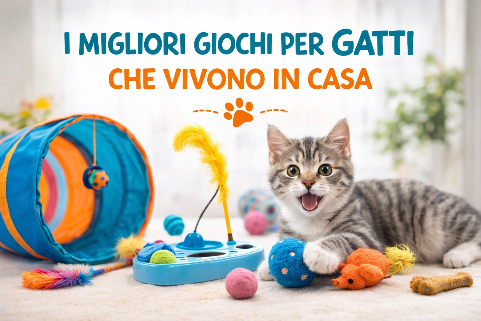 I migliori giochi per gatti che vivono in casa