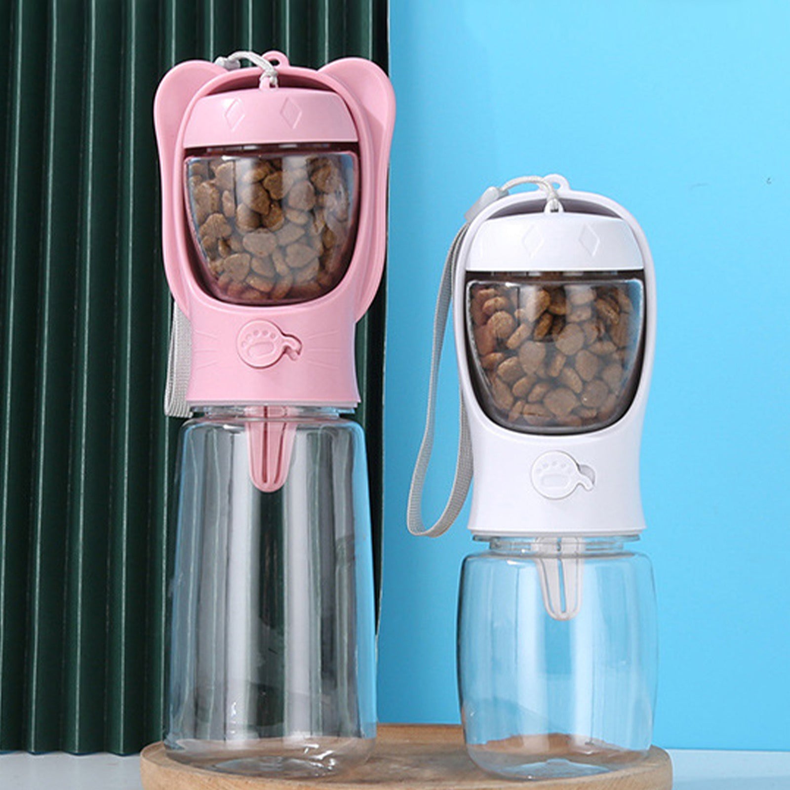 🐶 Bottiglia Portatile 2 in 1 per Cani – Acqua + Snack da Viaggio