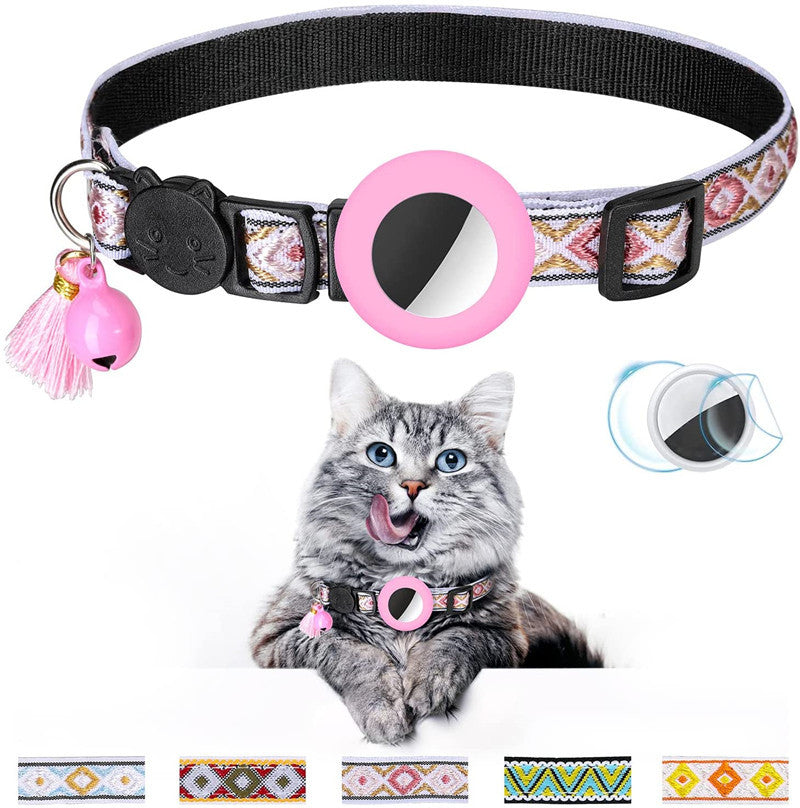 🐱 Collare per gatti con campanellino – motivo geometrico regolabile