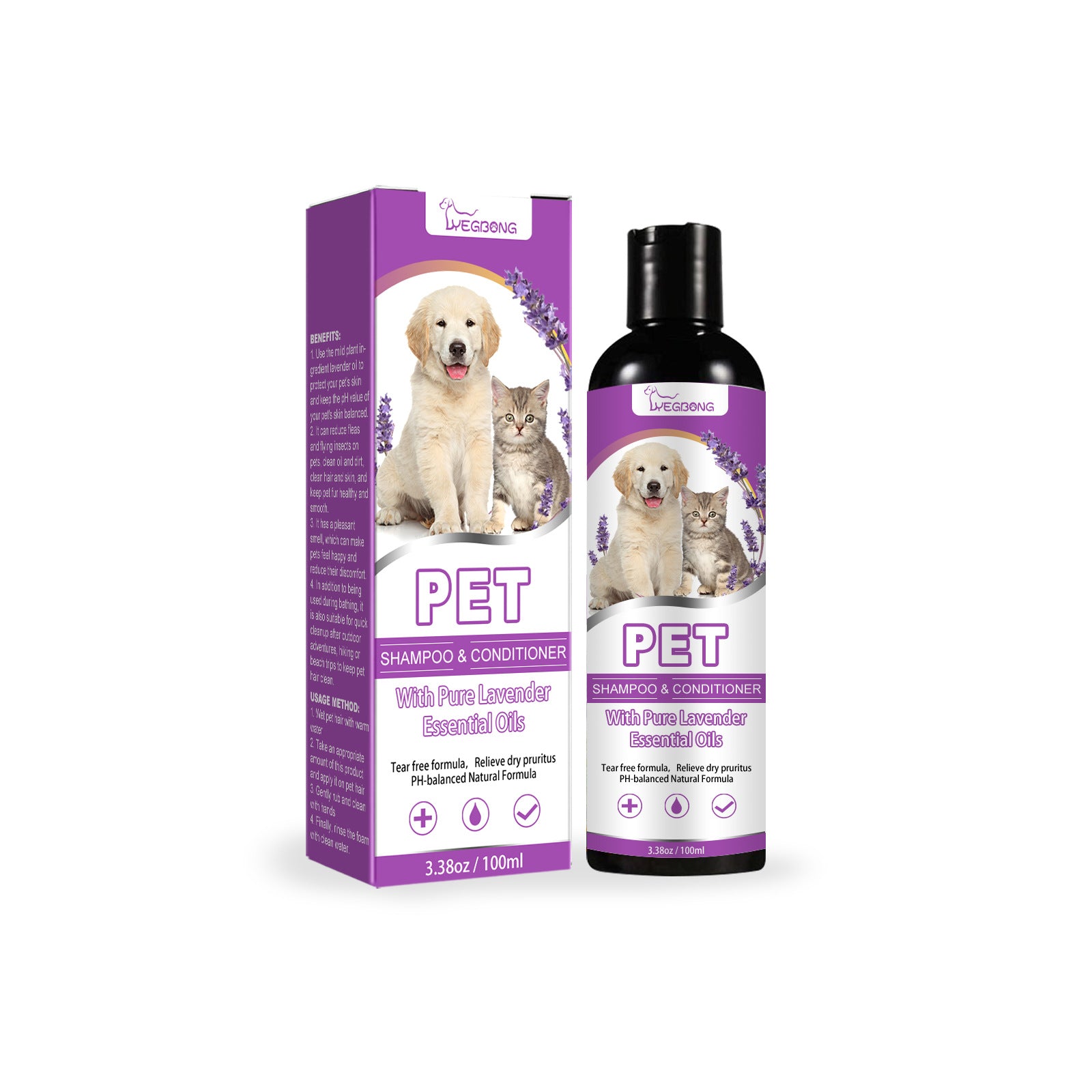 🐶 Shampoo lenitivo per cani e gatti – elimina prurito e cattivi odori