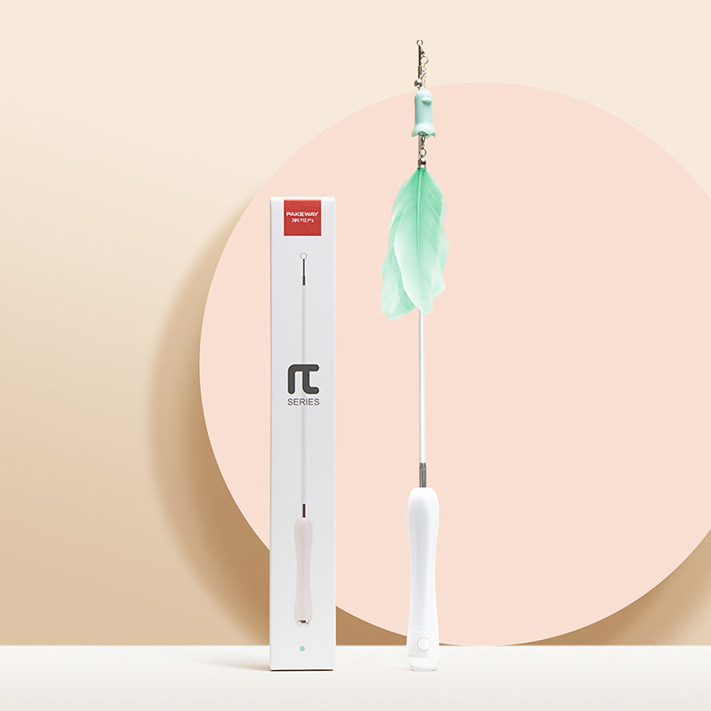 🐱 Set Giocattoli Interattivi per Gatti – Laser + Bacchetta con Piuma Estensibile