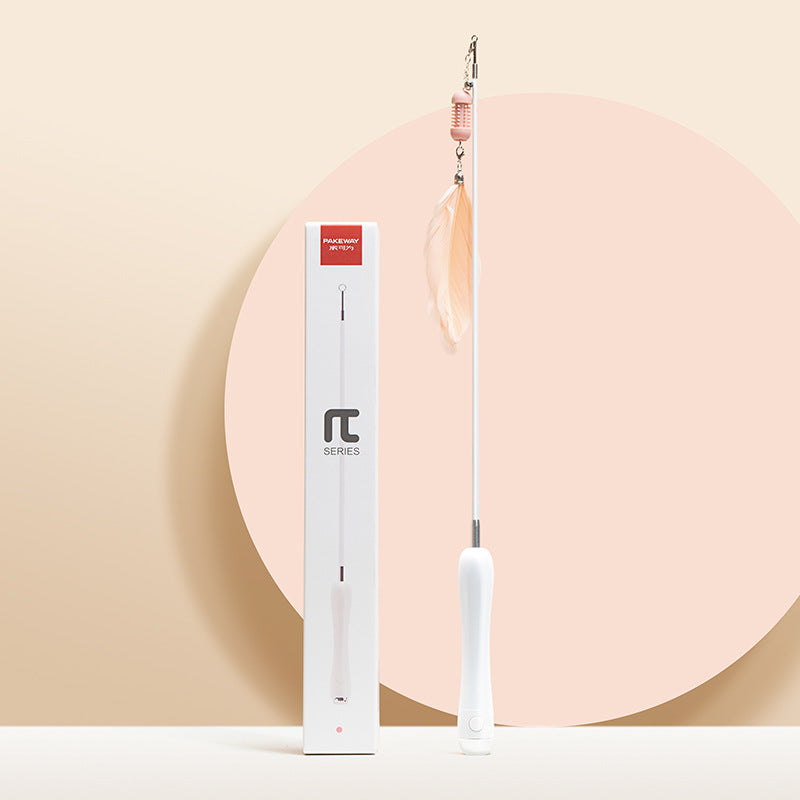 🐱 Set Giocattoli Interattivi per Gatti – Laser + Bacchetta con Piuma Estensibile