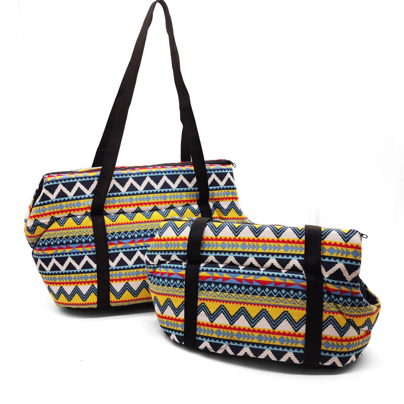 🐱 Borsa a tracolla per gatti e piccoli cani – comoda e traspirant