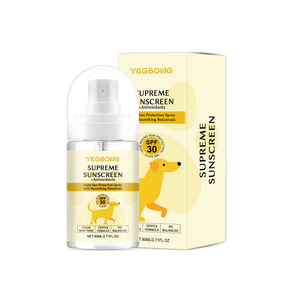 Spray Solare Protettivo per Cani – Protezione Delicata per Pelo e Pelle ☀️