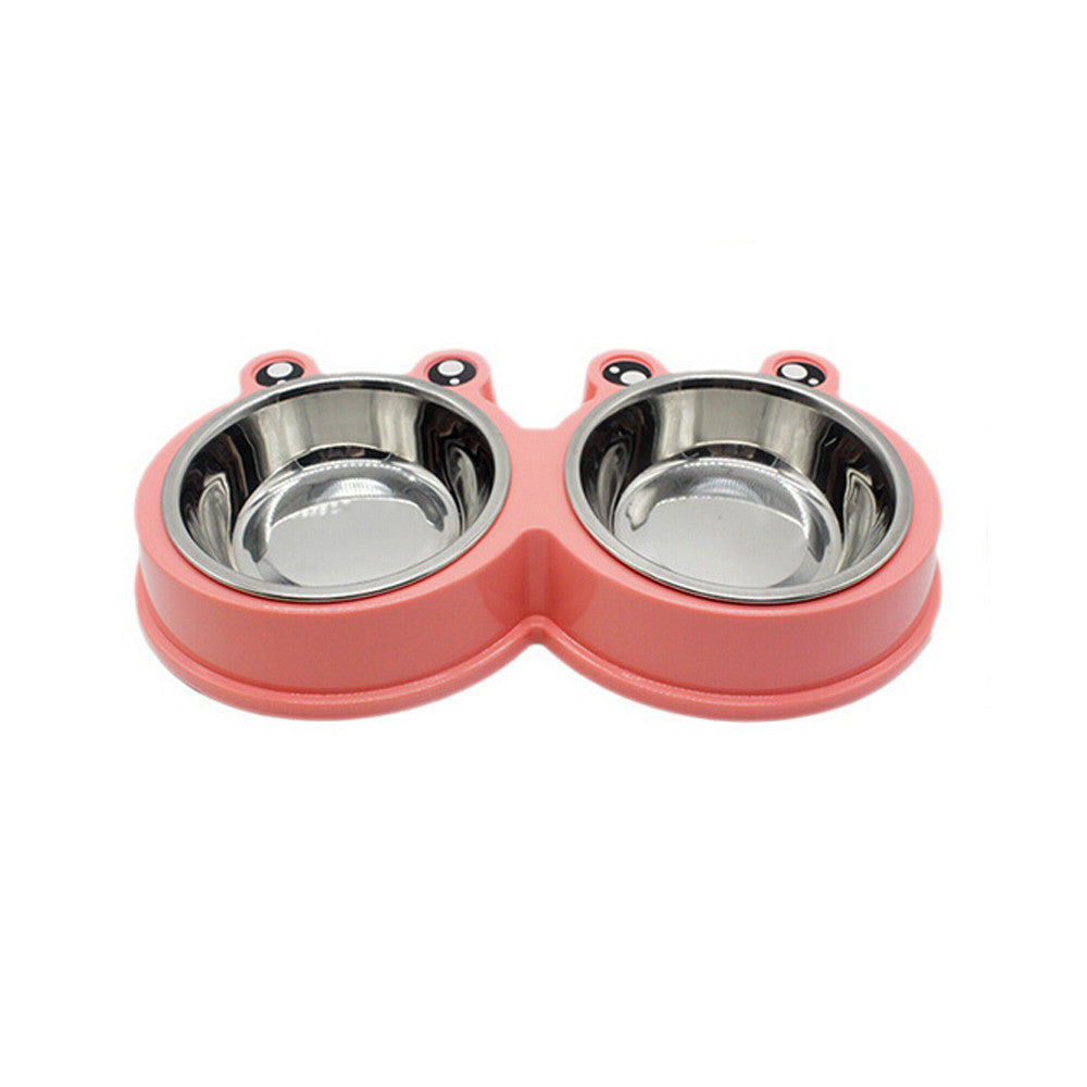 🐾 Ciotola Doppia per Cani e Gatti in Acciaio Inox – Antiscivolo e Facile da Pulire