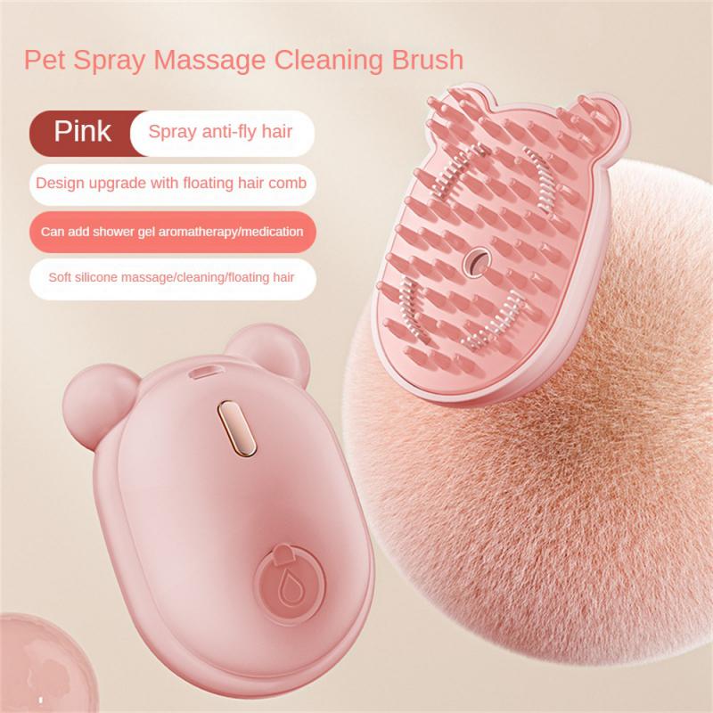 ✨ Spazzola a vapore per animali 3 in 1 – rimuove peli, pulisce e massaggia