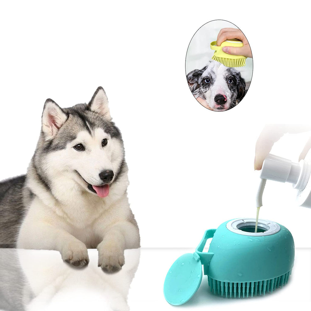 🐶🐱 Spazzola massaggiante con dispenser shampoo per bagno animali