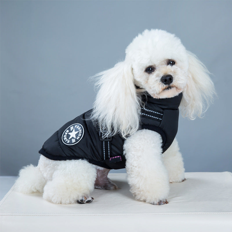 🐶 Cappotto impermeabile caldo per cani con pettorina e chiusura zip