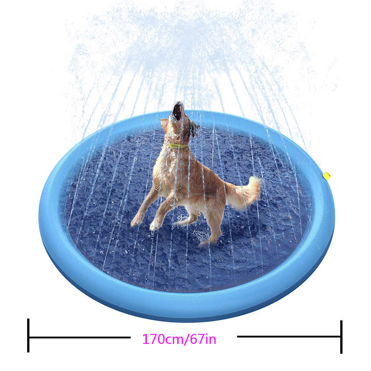 🐶 Tappetino Spruzza-Acqua per Cani – Piscina Gioco Rinfrescante da Giardino