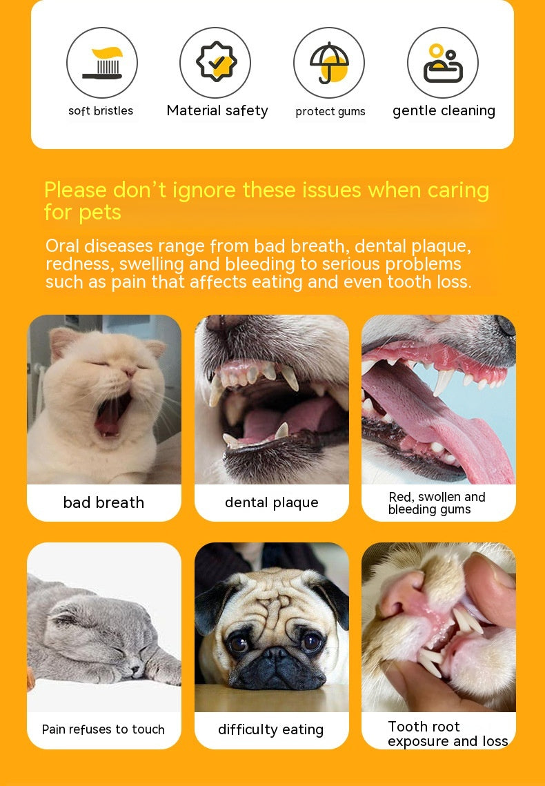 Set Spazzolini in Silicone per Cani e Gatti – Pulizia Denti Delicata 🦷✨