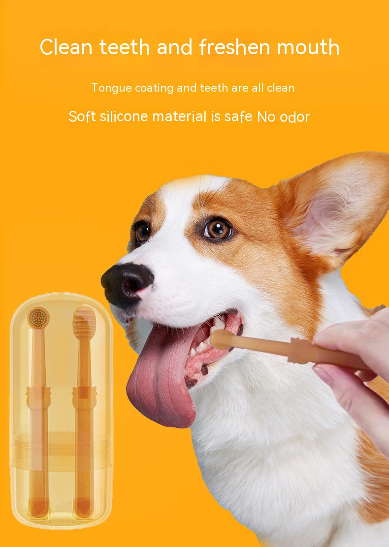 Set Spazzolini in Silicone per Cani e Gatti – Pulizia Denti Delicata 🦷✨