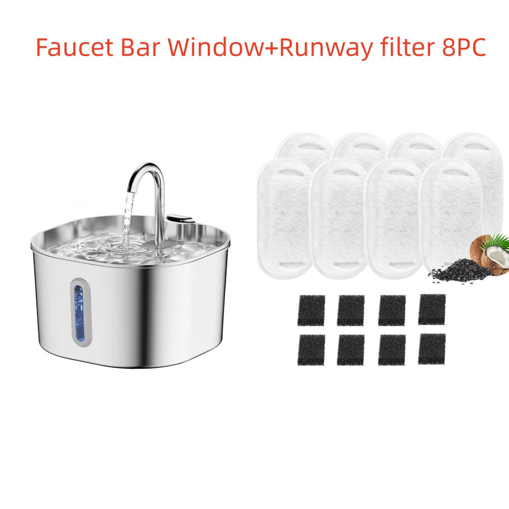 💧 Fontanella Automatica per Gatti e Cani in Acciaio Inox – Distributore d’Acqua con Filtro e Circolazione Continua