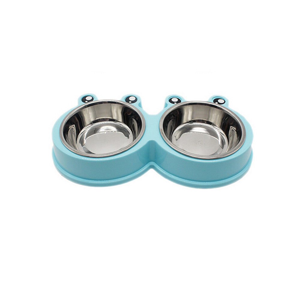 🐾 Ciotola Doppia per Cani e Gatti in Acciaio Inox – Antiscivolo e Facile da Pulire