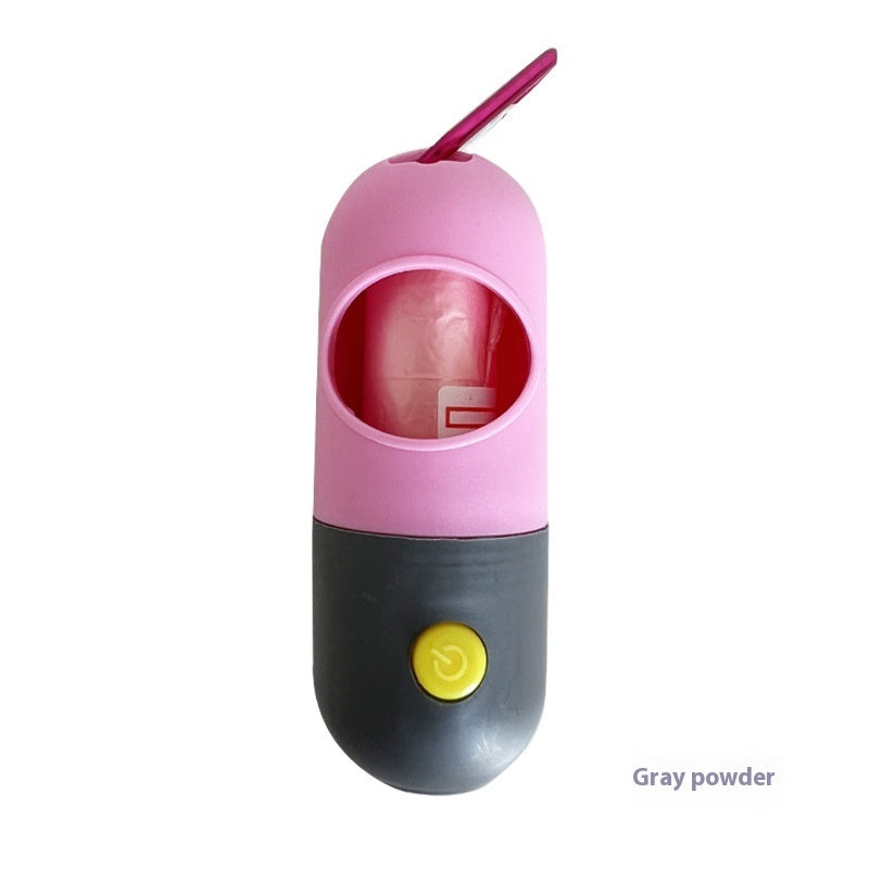 🐕 Dispenser sacchetti per cani con luce LED – pratico e compatto