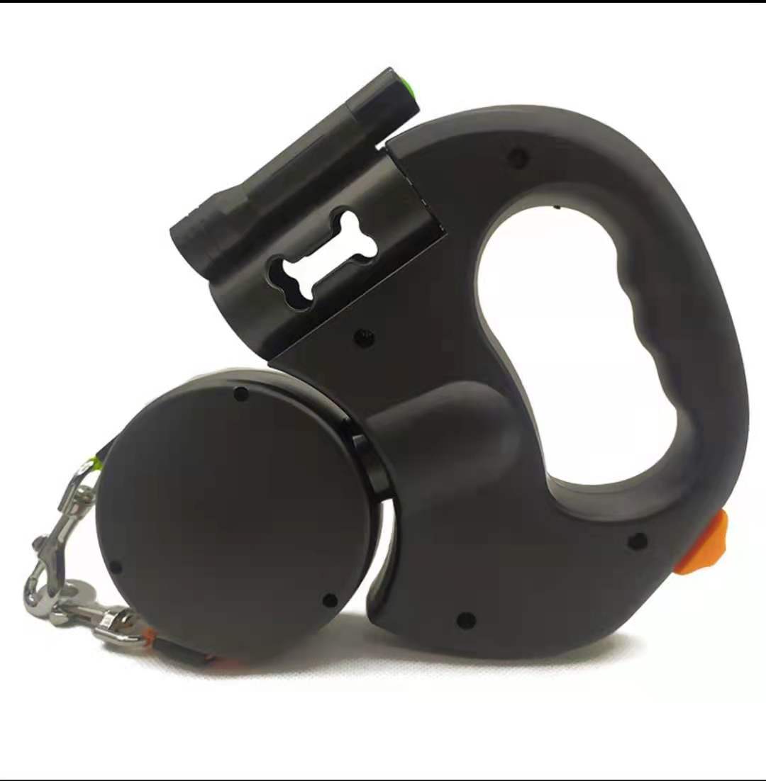 🐾 Guinzaglio Retrattile Doppio con Luce LED – Anti-Groviglio 360° per Cani