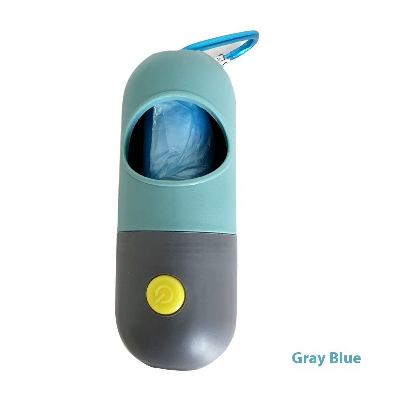 🐕 Dispenser sacchetti per cani con luce LED – pratico e compatto
