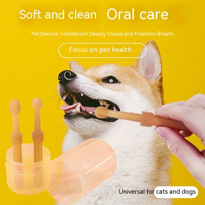 Set Spazzolini in Silicone per Cani e Gatti – Pulizia Denti Delicata 🦷✨