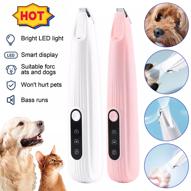 🐶 Tosatrice Elettrica per Cani e Gatti con Luce LED – Tagliapeli di Precisione per Zampe e Zone Delicate