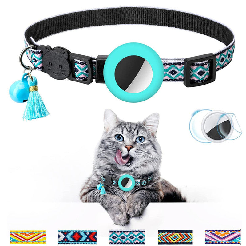 🐱 Collare per gatti con campanellino – motivo geometrico regolabile