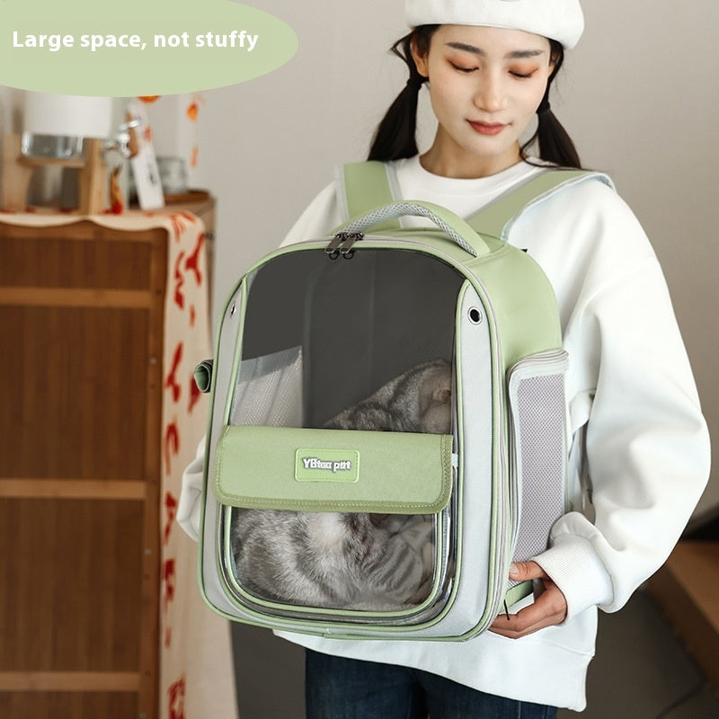 🐱 Zaino panoramico per gatti – trasportino traspirante e confortevo