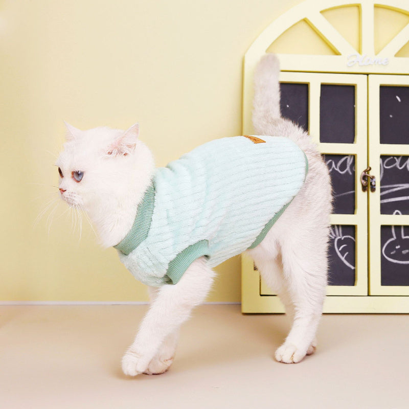 🐶🐱 Maglioncino caldo autunno inverno per cani e gatti – stile floreale