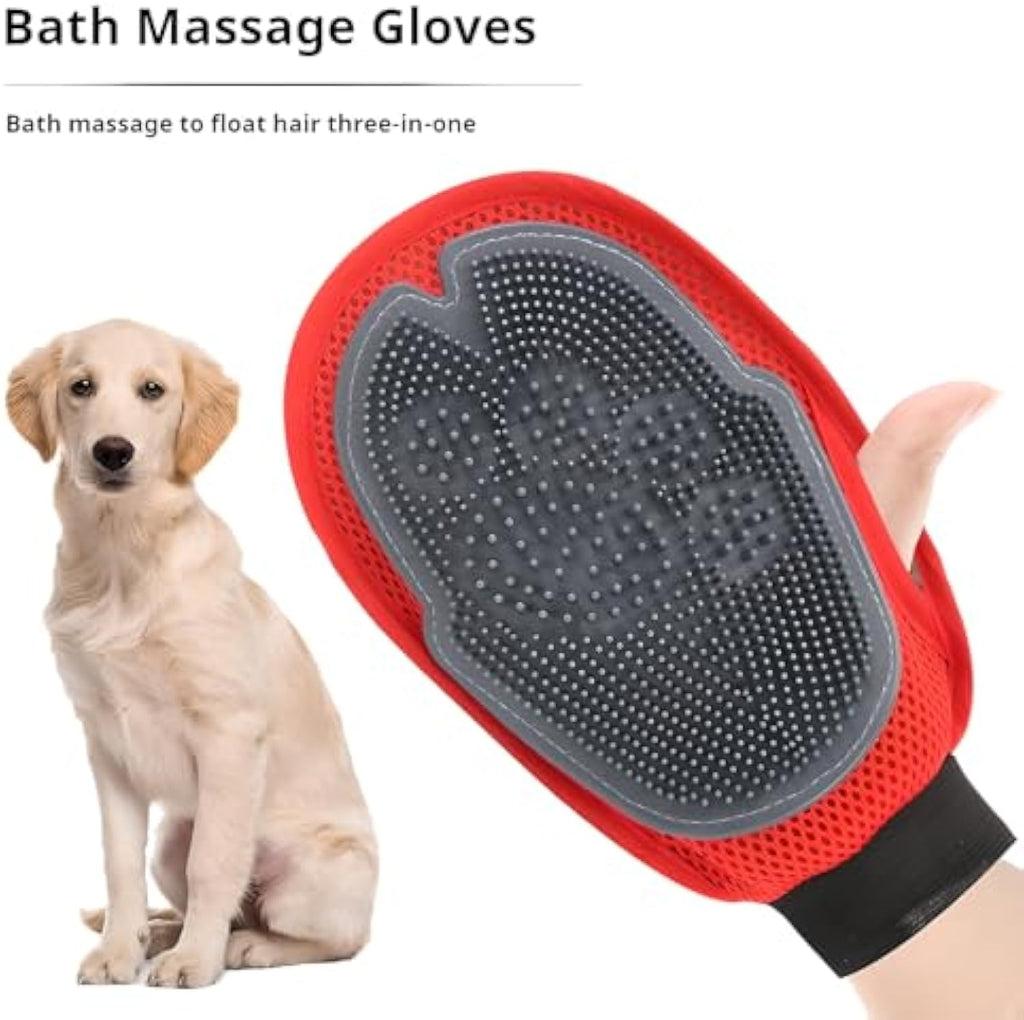 🐶🐱 Guanto massaggiante in silicone per bagno e rimozione peli animali