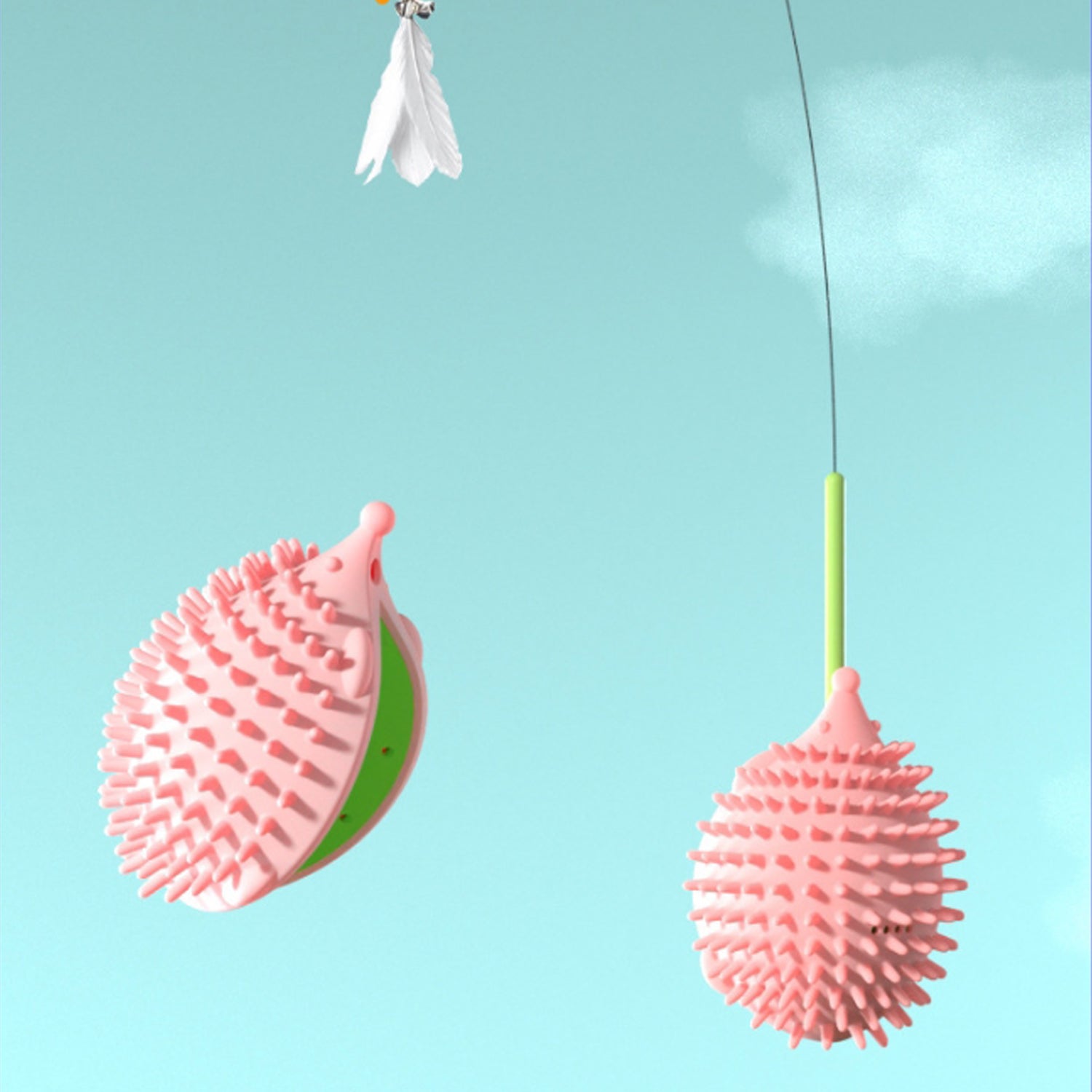 🎣 Gioco interattivo per gatti con asta flessibile e pallina