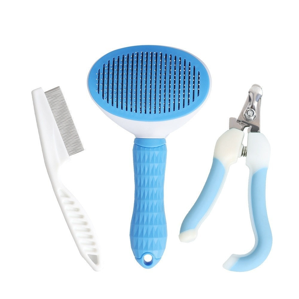 🐾 Kit Toelettatura Completo per Cani e Gatti – Spazzola, Tagliaunghie e Asciugamano Assorbente