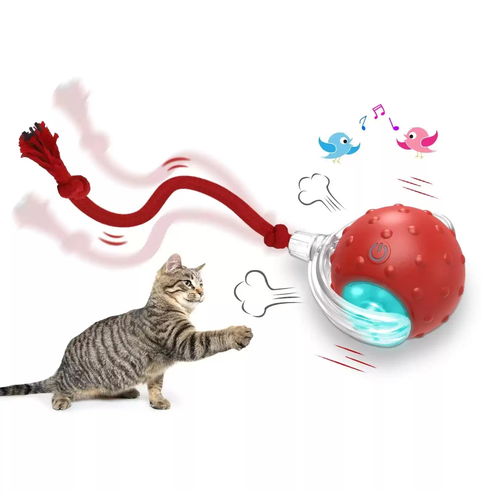🐱 Palla Giocattolo Interattiva per Gatti – Pallina Automatica Rotolante Anti Noia