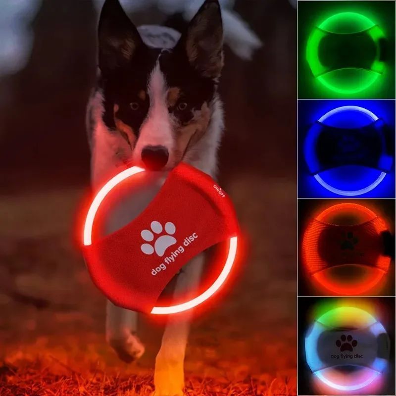 🐶 Disco Volante LED per Cani – Gioco Luminoso per Allenamento Giorno e Notte