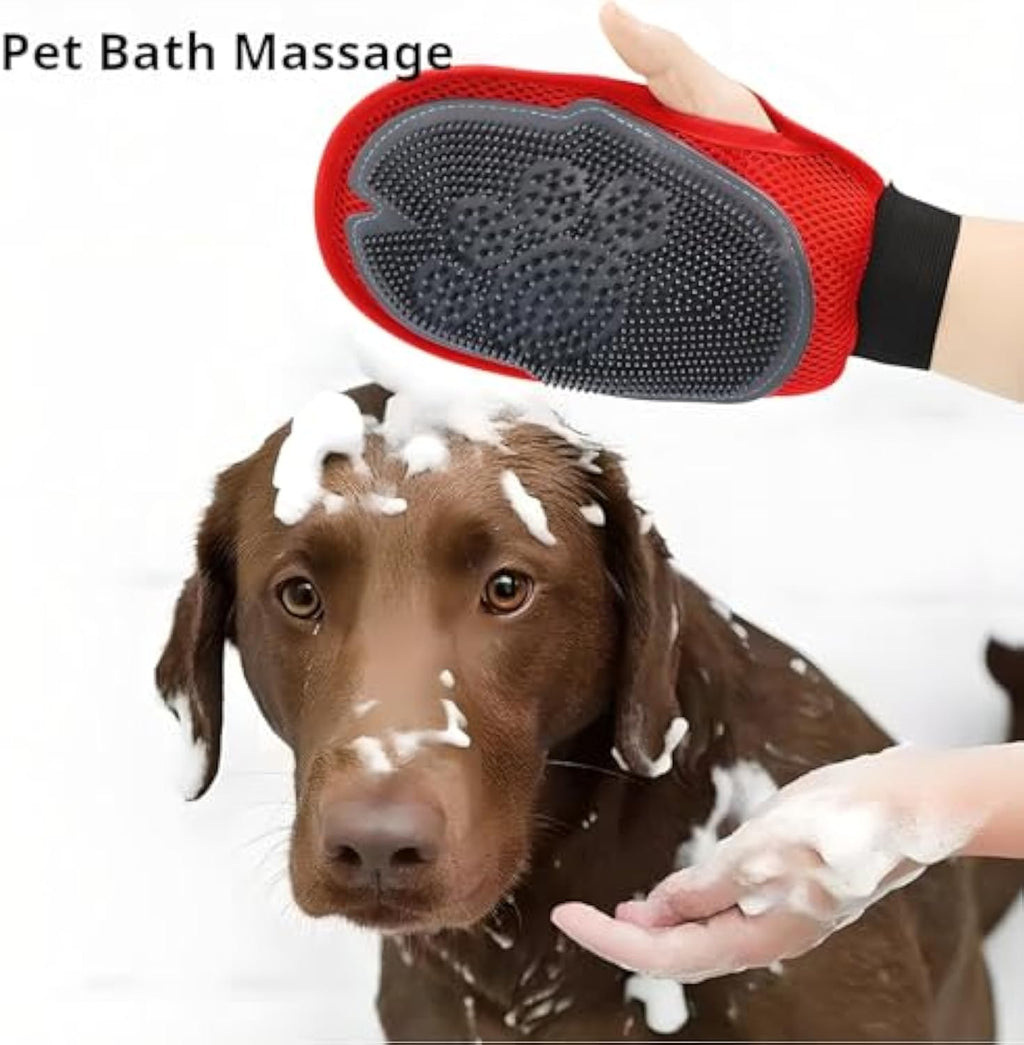 🐶🐱 Guanto massaggiante in silicone per bagno e rimozione peli animali