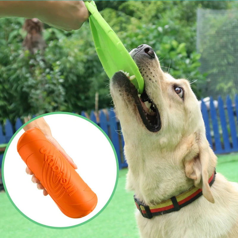 🐶 Disco Volante in Silicone per Cani – Gioco Interattivo Resistente da Addestramento