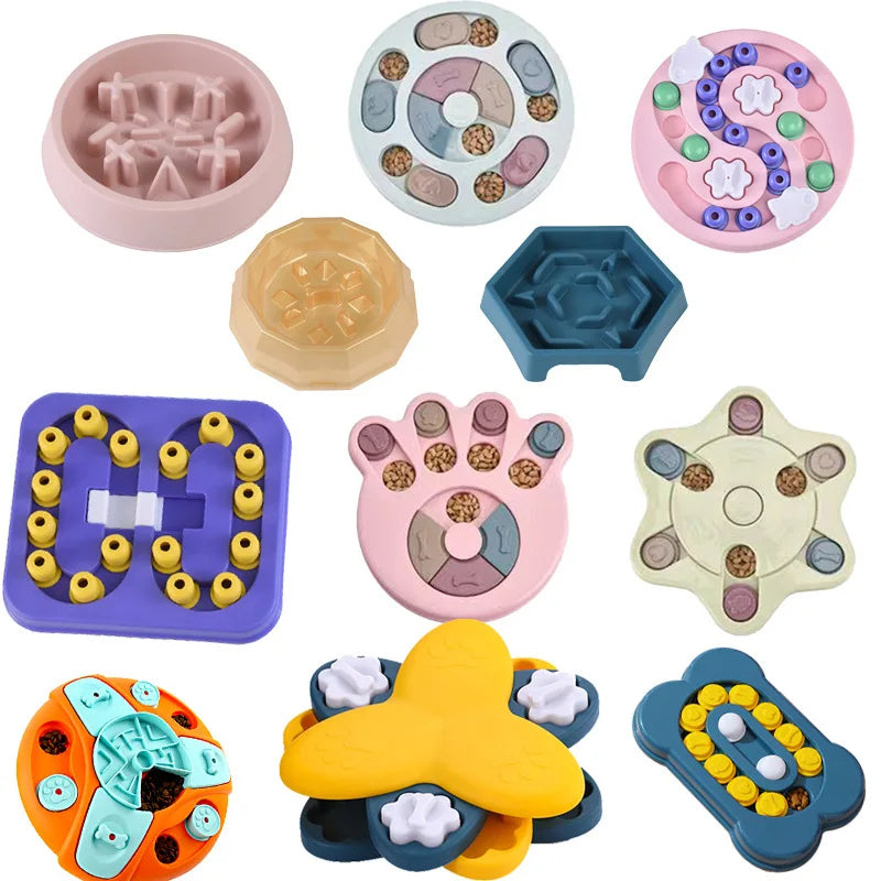 Gioco Interattivo Puzzle per Cani e Gatti – Dispenser Snack e Ciotola Antingozzamento 🐶🐱🧩