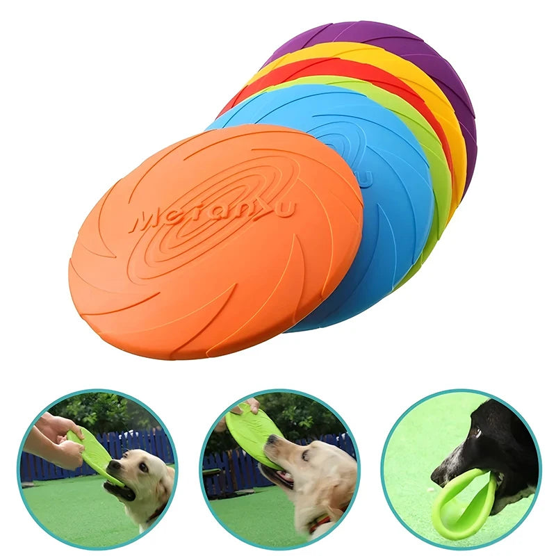 🐶 Disco Volante in Silicone per Cani – Gioco Interattivo Resistente da Addestramento