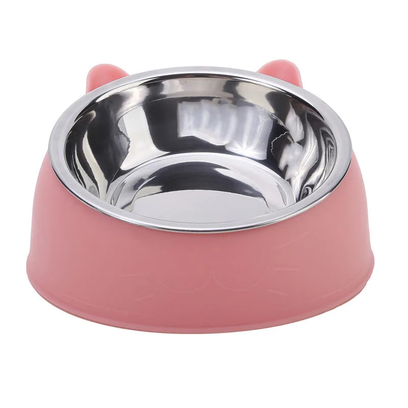 Ciotola Inclinata in Acciaio Inox per Gatti e Cani Piccoli 🐱🐶 Ergonomica Antiscivolo 15° per Cibo e Acqua – Acciaio Inox 🐾