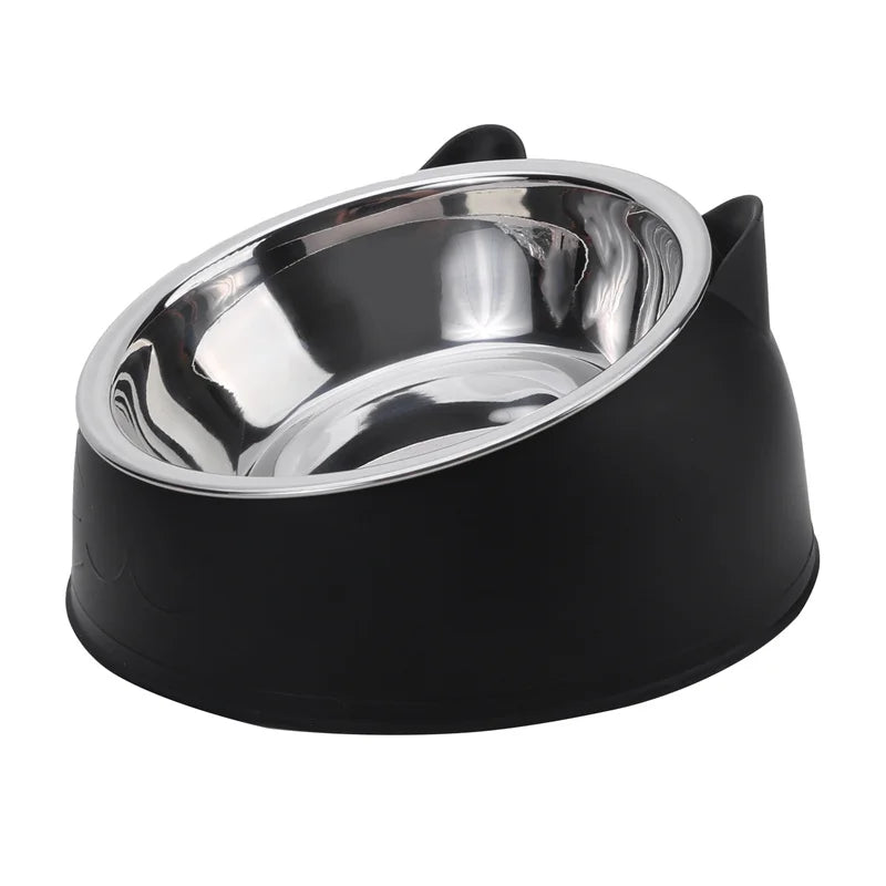 Ciotola Inclinata in Acciaio Inox per Gatti e Cani Piccoli 🐱🐶 Ergonomica Antiscivolo 15° per Cibo e Acqua – Acciaio Inox 🐾