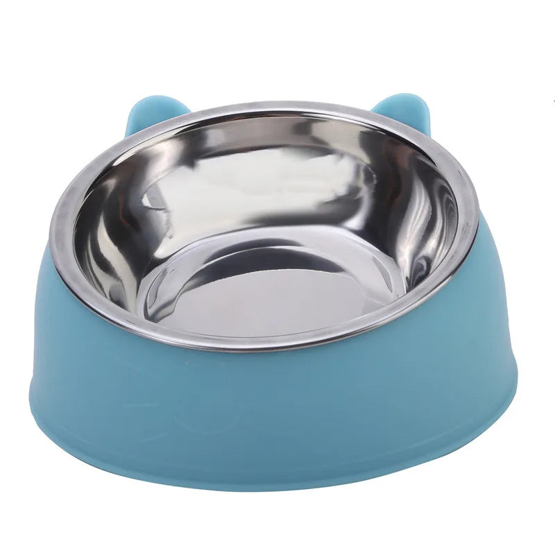 Ciotola Inclinata in Acciaio Inox per Gatti e Cani Piccoli 🐱🐶 Ergonomica Antiscivolo 15° per Cibo e Acqua – Acciaio Inox 🐾