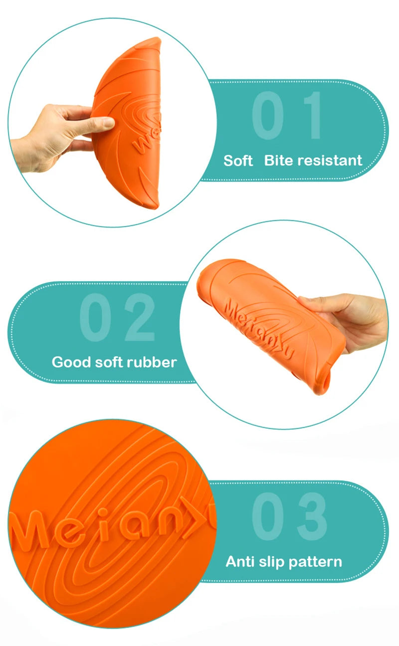🐶 Disco Volante in Silicone per Cani – Gioco Interattivo Resistente da Addestramento