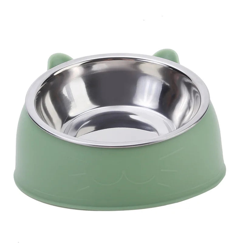 Ciotola Inclinata in Acciaio Inox per Gatti e Cani Piccoli 🐱🐶 Ergonomica Antiscivolo 15° per Cibo e Acqua – Acciaio Inox 🐾