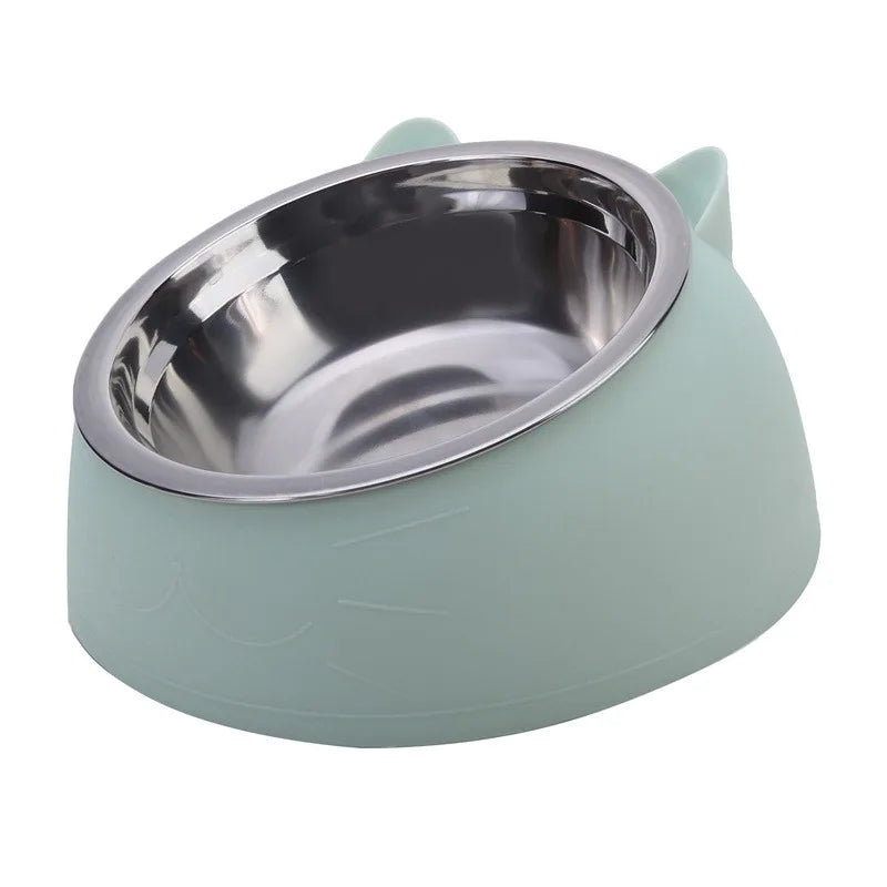 Ciotola Inclinata in Acciaio Inox per Gatti e Cani Piccoli 🐱🐶 Ergonomica Antiscivolo 15° per Cibo e Acqua – Acciaio Inox 🐾