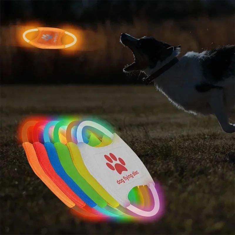 🐶 Disco Volante LED per Cani – Gioco Luminoso per Allenamento Giorno e Notte