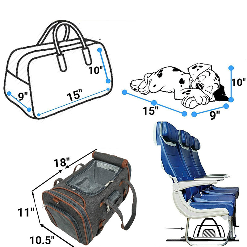 🐶 Borsa trasporto premium per cani e gatti – ideale per viaggi e spostamen