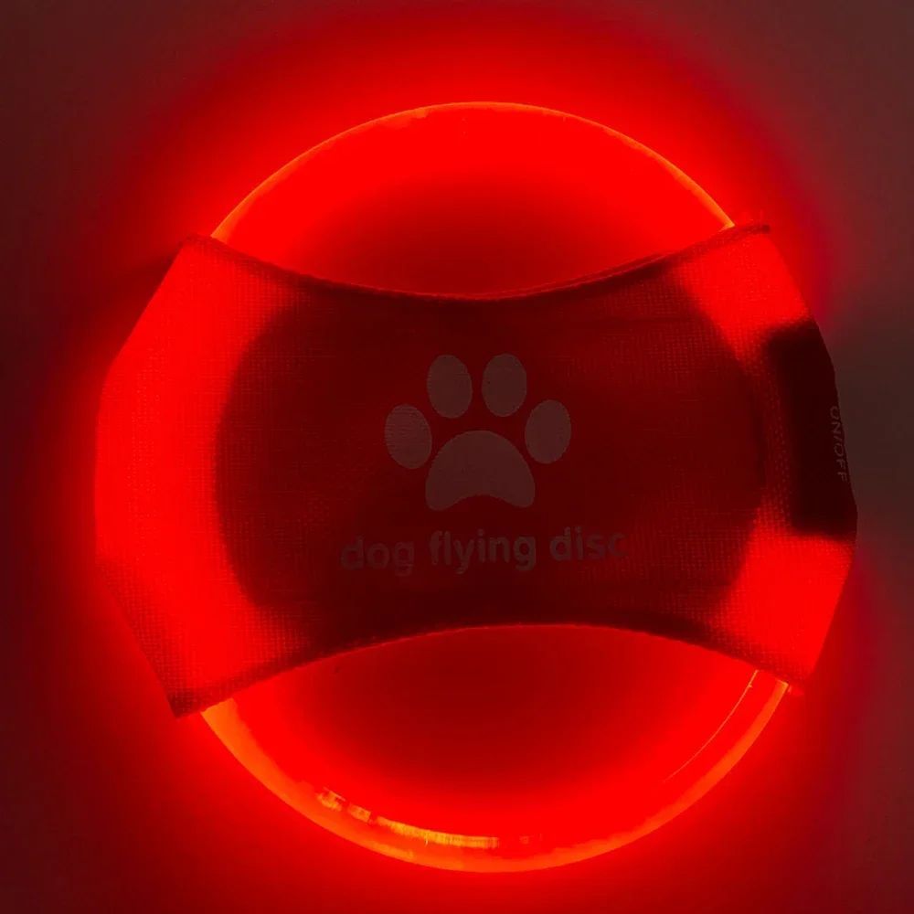 🐶 Disco Volante LED per Cani – Gioco Luminoso per Allenamento Giorno e Notte