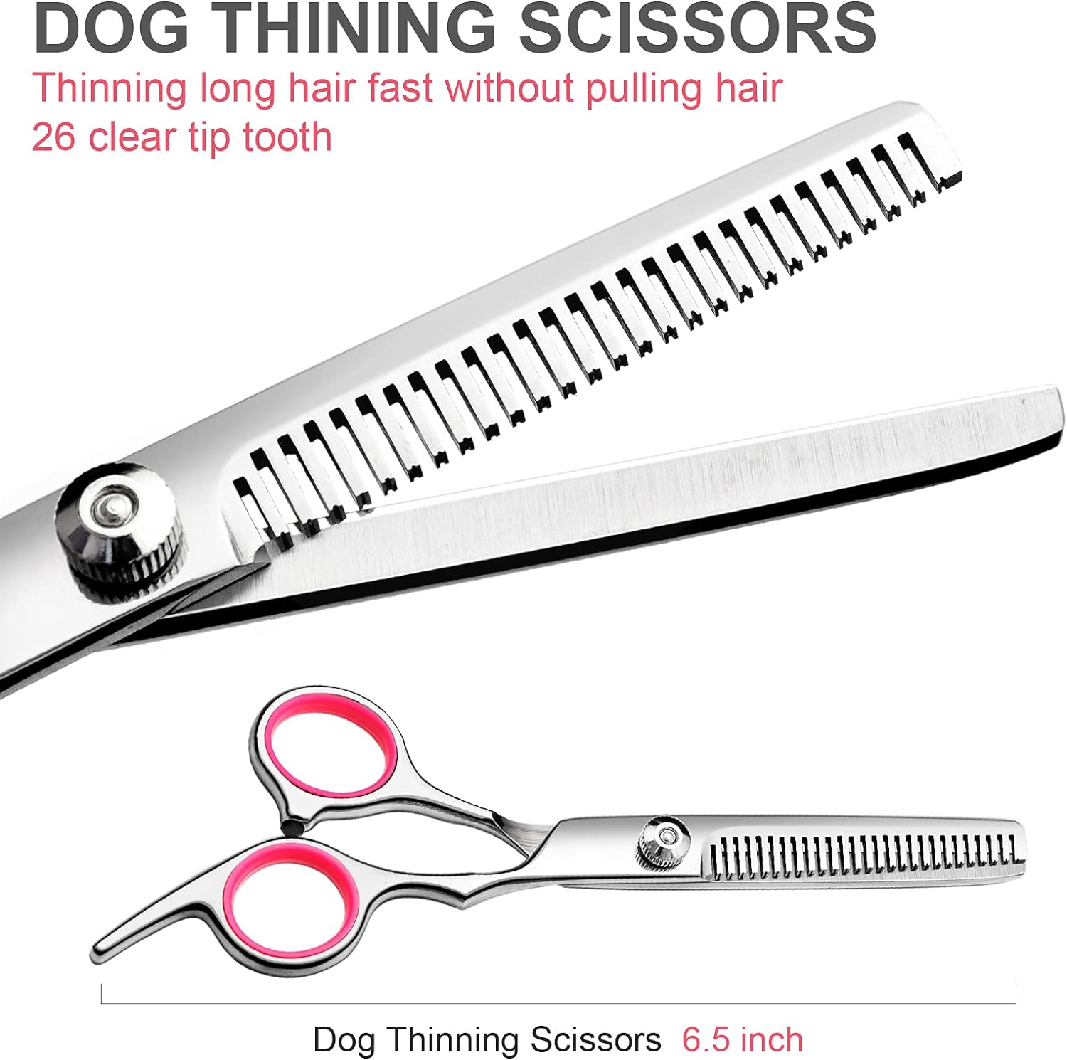 🐶🐱 Set forbici professionali per toelettatura – dritte, sfoltitrici e pettin