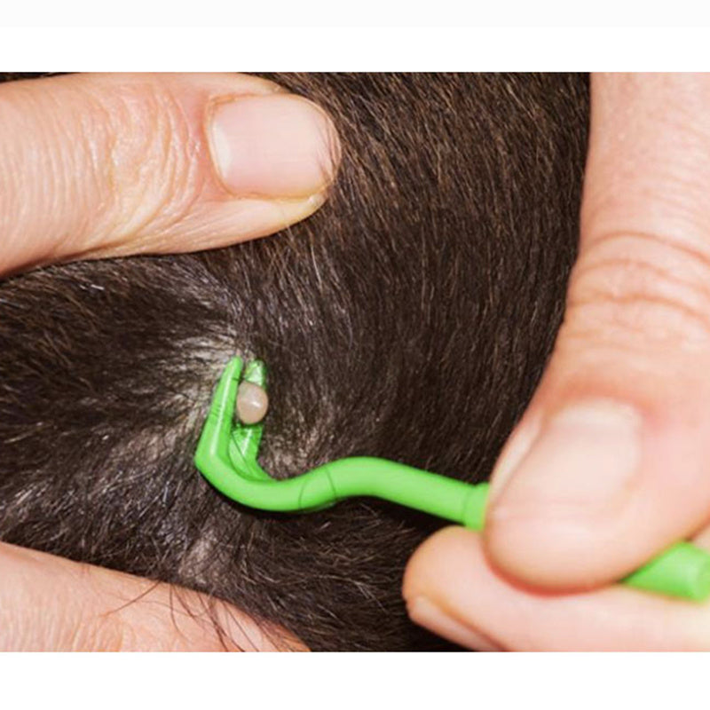 🦠 Rimuovi zecche per animali domestici – set 3 pezzi facile e sicuro