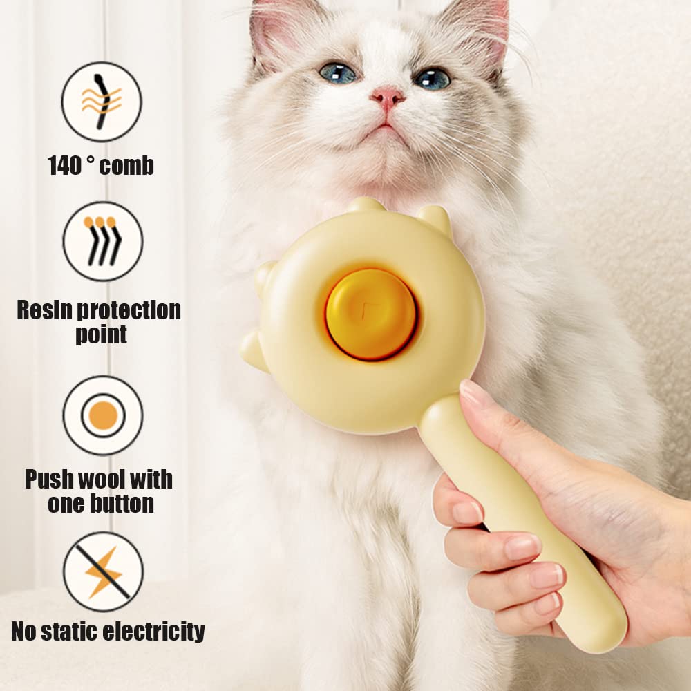 🐾 Spazzola Autopulente per Cani e Gatti – Rimuove Peli in 1 Click, Massaggio Relax