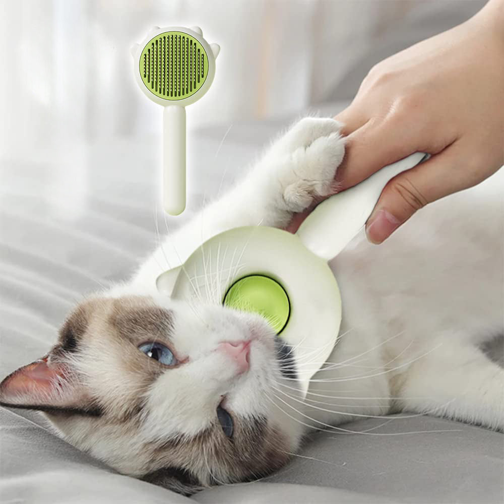 🐾 Spazzola Autopulente per Cani e Gatti – Rimuove Peli in 1 Click, Massaggio Relax