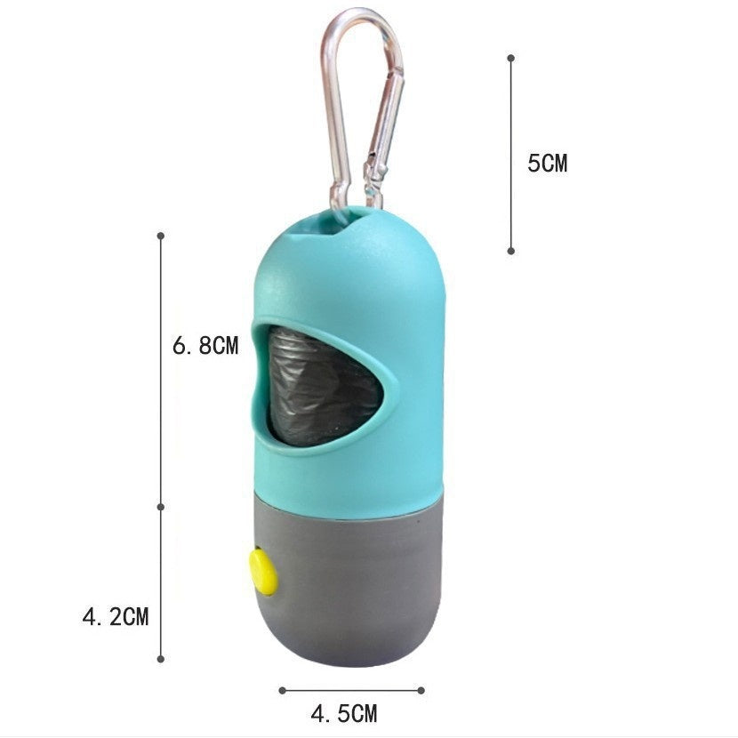 🐕 Dispenser sacchetti per cani con luce LED – pratico e compatto