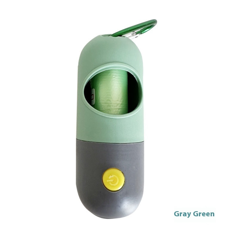 🐕 Dispenser sacchetti per cani con luce LED – pratico e compatto