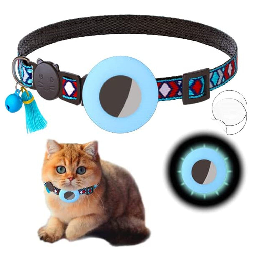 🐱 Collare per gatti con campanellino – motivo geometrico regolabile